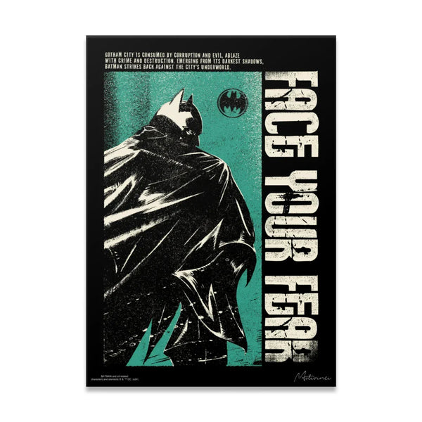 Batman Metal Poster Face Your Fear