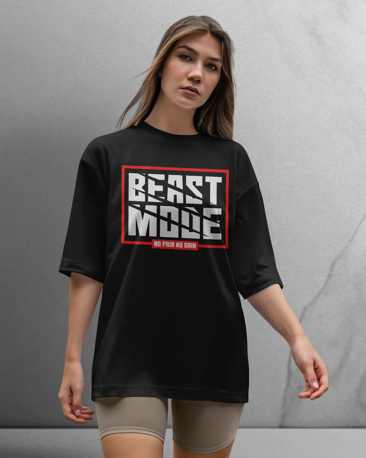 Power Beast Mode T-shirt Oversized