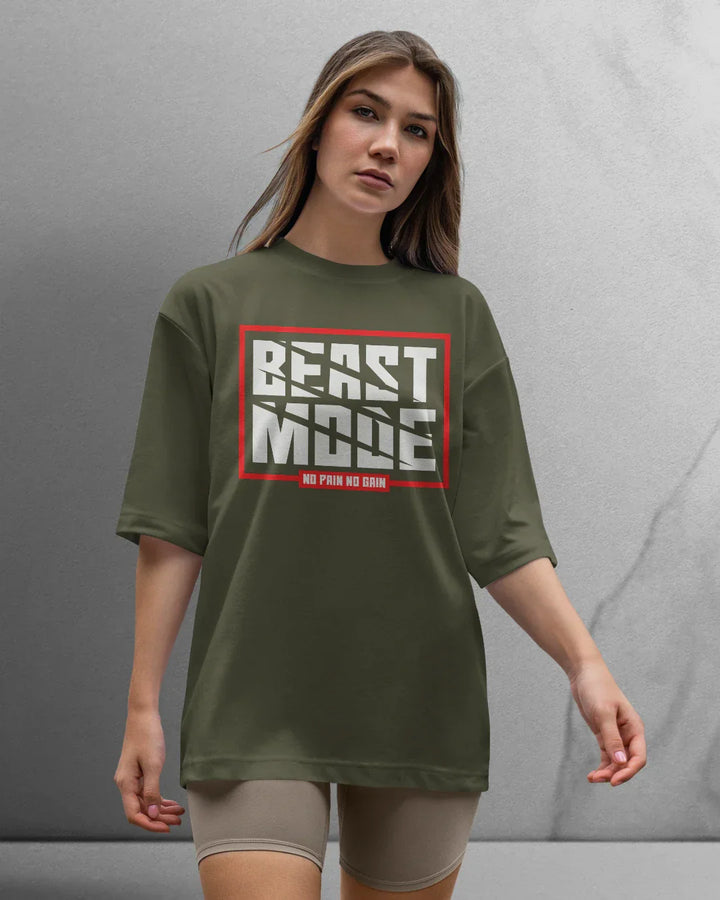 Power Beast Mode T-shirt Oversized