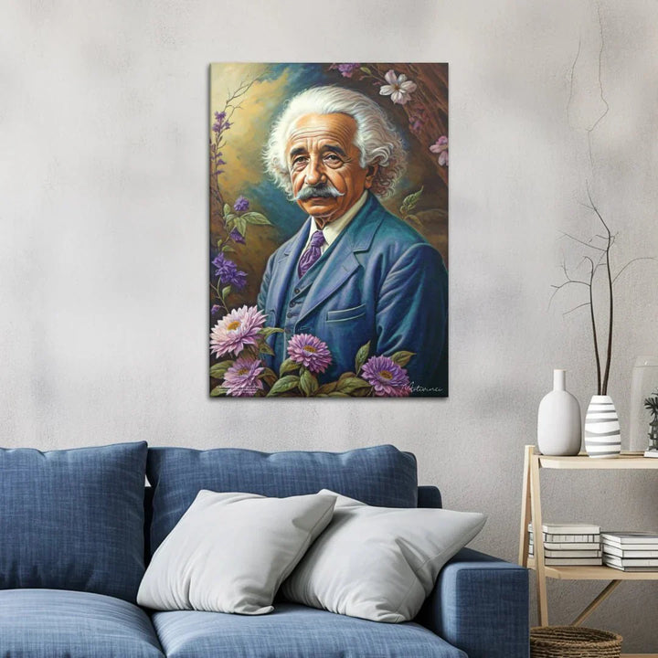 Albert Einstein - Floral - Motivinci